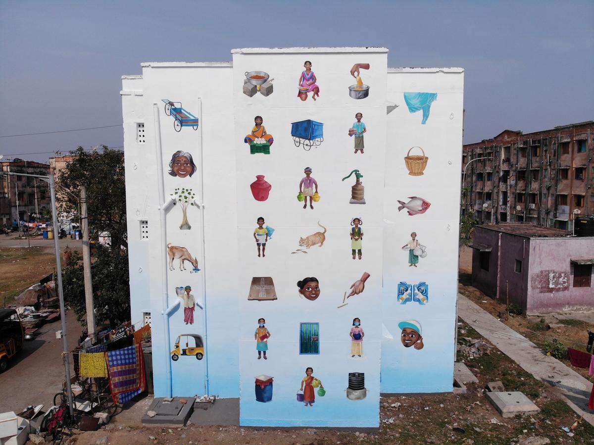 Six more walls in Chennai’s Kannagi Nagar will sport new murals The Hindu